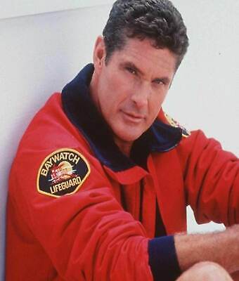1990's Baywatch TV Show Mitch Buchannon Wearing Beach Jacket Adult T Shirt
