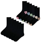 Ladies 6 Pairs Socks Black Ankle Cotton Blend Work Everyday Socks Size UK 4-8