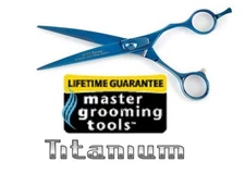 Master Pet Grooming PRO TITANIUM STRAIGHT SHEARS SCISSORS Pet Dog Cat*4 SIZES