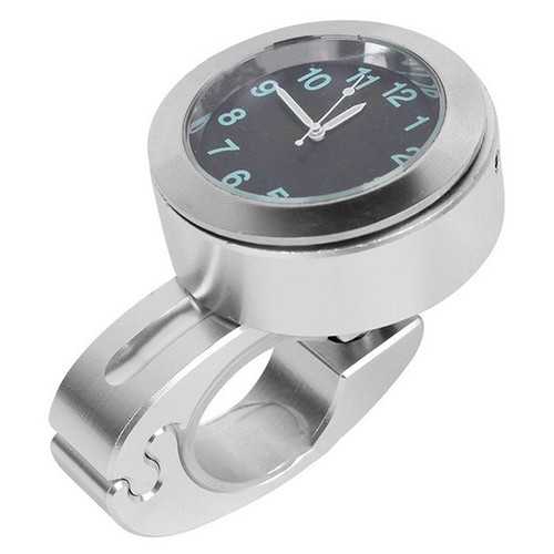 Motorcycle Bike Handlebar Watch Bike CNC Hand Grip Bar Mount Quartz
