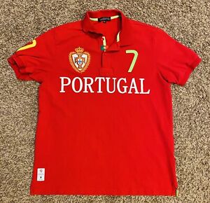  NAGATA  Soccer Football Portugal 7 Mens Red Polo  Shirt Sz 