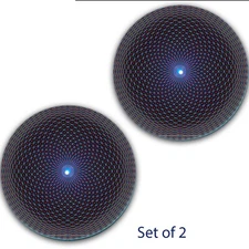 Set of 2 Sacred Geometry #1 Slipmat Turntable 12" Scratch Pad Slip Mat DJ x2
