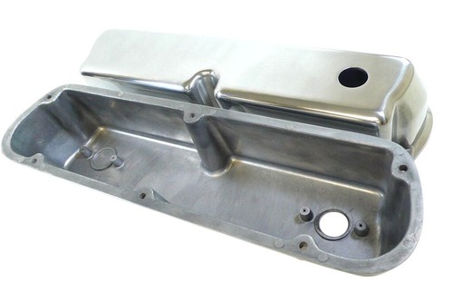 Cubierta de válvula de aluminio liso SBF bloque pequeño para Ford 289-302-351W 5.0 Mustang - Imagen 3 de 3