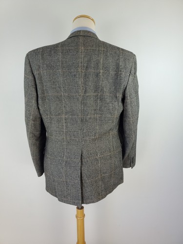 Abrigo deportivo vintage Alan Lebow para Hartz gris audaz Glen Plaid 42R totalmente lienzo - Imagen 4 de 7