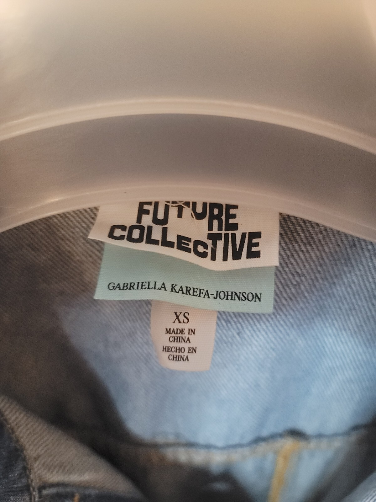 Future Collective Unique Pleated Jacket Denim Blu… - image 2