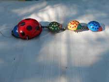 Lady Bug Parade Wind Up Tin Toy Vintage