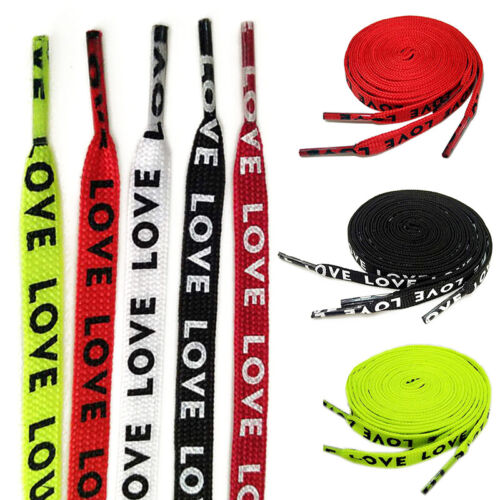 Double-sided Love Printing Athletic Shoelaces Sport Sneaker Boots Shoe Laces  - Foto 1 di 13