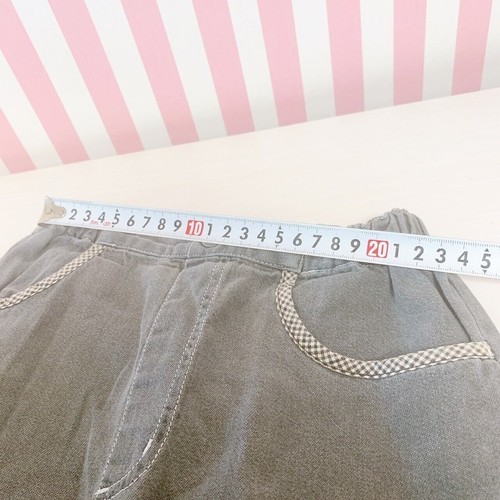 Mezzo Piano Denim Skirt Black Frill Lace Heart Pocket Simple Approx. H 130cm JP - Picture 12 of 24