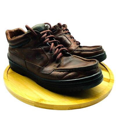 Vintage Timberland Men Size 7 Brown Leather Ankle Hiking 