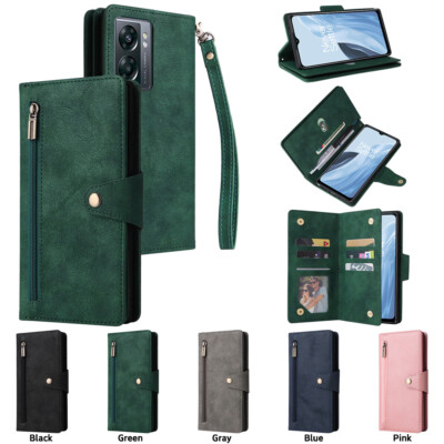 Zipper Magnetic Flip Card Leather Wallet Case For OnePlus Nord N300 N10 9 8 7T 7