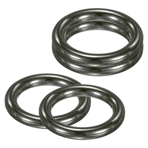 0 Metal Rings 4-Pack Metal O Rings 1 Inch Inner Diameter Metal Rings [Gunmetal ...