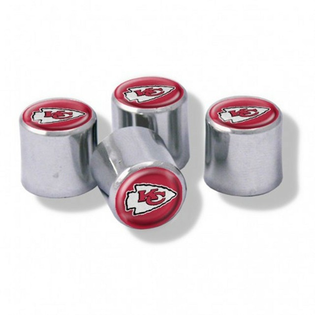 Chrome Plastic Football Kansas City Chiefs Tire Valve Stem cap Covers 4 Pc set eBay