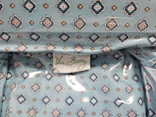 Vera Bradley Java blau Make-up Kosmetiktasche mit Kiss Lock Kunststoff gefüttert türkis - Bild 11 von 12