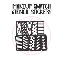 Swatch de maquillaje plantilla pegatina para lápiz labial Lipsense paleta de sombras de ojos MUA