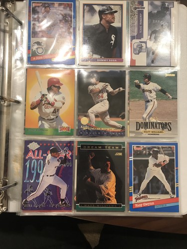 Sports Card Album (baseball & Football) 288 Cards Thomas, Sosa, Piazza, Gwynn - Picture 10 of 12