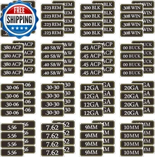 Ammo Can Labels Vinyl Sticker Set Decal for Cans Cases Boxes .22 .223 5.56 .308 