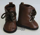 Doll Clothes for 18" American Girl Brown Work Pioneer Boots Victorian Riding