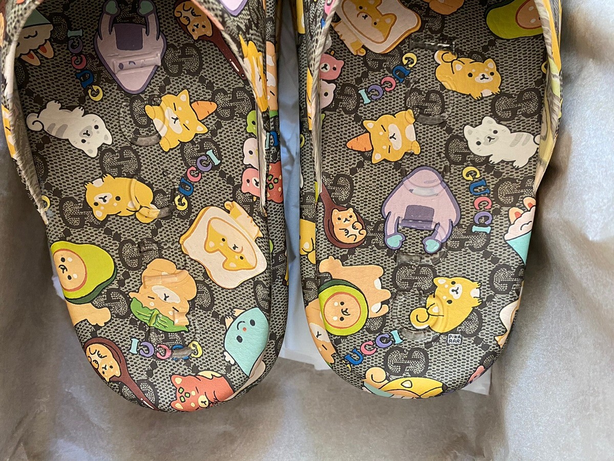✨未使用✨GUCCI　グッチ　GGスプリーム サンダル 34ラバー×PVC GUCCI X Pikarar Kawaii GG-Supremeサンダル