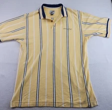 Horseshoe Bay Logo Mens Large Striped Cotton Cutter & Buck Polo Shirt