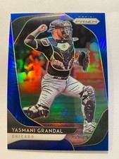 2020 Panini Prizm Baseball Yasmani Gandal Blue Prizm Holo #12 Chicago Cubs