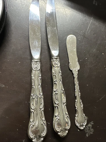 Gorham Strasburg Sterling Silver Flatware 2 Hollow Knives Butter Knife 169g NM