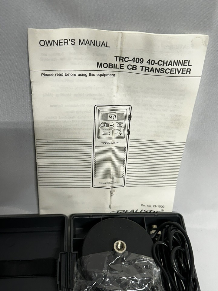 Unused Vintage Realistic 40 Channel Road Emergency 2Way CB Radio TRC409 eBay
