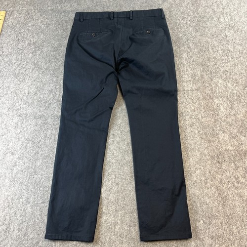 Pantalones chinos para hombre Reiss 34 30 ajuste cónico azul marino oscuro elásticos - Imagen 2 de 12