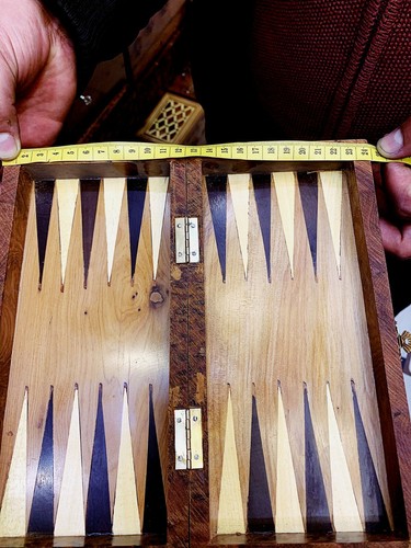 2 in1 Antique Mini Backgammon Chess Set Moroccan handmade Rare Wooden Set Board - Picture 10 of 11