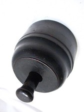 Antique Wooden Butter Pat Mold Leaf Flower Wood Stamp Cup Primitive Dairy Farm