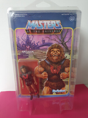 Super7 Reaction GRIZZLOR Masters of the Universe MOTU in Ultimate Guard Blister