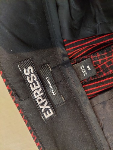 Womens Express Dress Pants 4 Red Slack Trouser Khaki Columnist - Picture 6 of 10