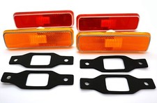 New 4-pc Front Rear Side Marker Light Assy Set For 72-74 Charger Challenger