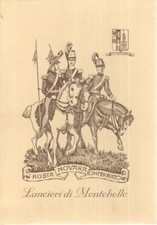 Calendario Lancieri di Montebello Anno 1955 - Senza Cordoncino Originale