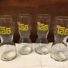 MCM 1970’s Coca Cola Vintage TAB Diet Soda Hourglass Drinking Glasses Set of 4