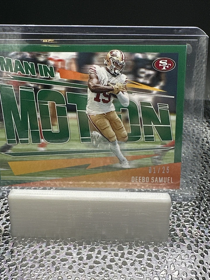 23 Panini Rookies & Stars Deebo Samuel Man In Motion Green 1/25 1st off Print - Image 2 of 3