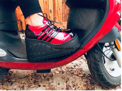 red platform trainers