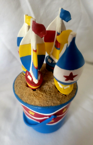 Set di quattro spargi formaggio barca a vela in secchio di sabbia e tazza acrilica barca a vela CARINO - Foto 3 di 13