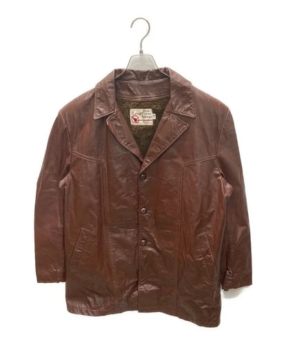 Sears 70s Leather Jacket with Liner Men's Size 44 Brown - product listing photo