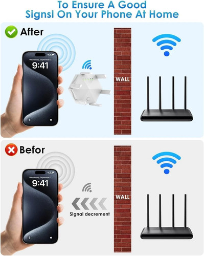 300Mbps WiFi Signal Extender Range Repeater Booster Internet Amplifier UK Plug - Afbeelding 6 van 7