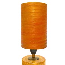 Vintage Spun Fibreglass Lampshade 6" x 4" in Bold Orange- Shattaline Light Shade