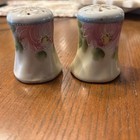 Antique Moriage Porcelain Salt and Pepper Shaker Set Nippon Hand Painted Floral — photo 2