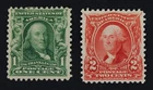 CKStamps: US Stamps Collection Scott#300 301 1c 2c Mint H OG