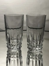 W. M Dalton 24% French Lead Crystal  Glasses No. 6 (2) Beverages & Box