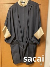 sacai Suiting Mix Dress Shirt Top One-Piece Size 2 Worn Twice 22-06035