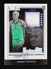 2022-23 Panini Noir Casting Call Memorabilia 95/99 Jeremy Sochan #CCM-JSC 14mf