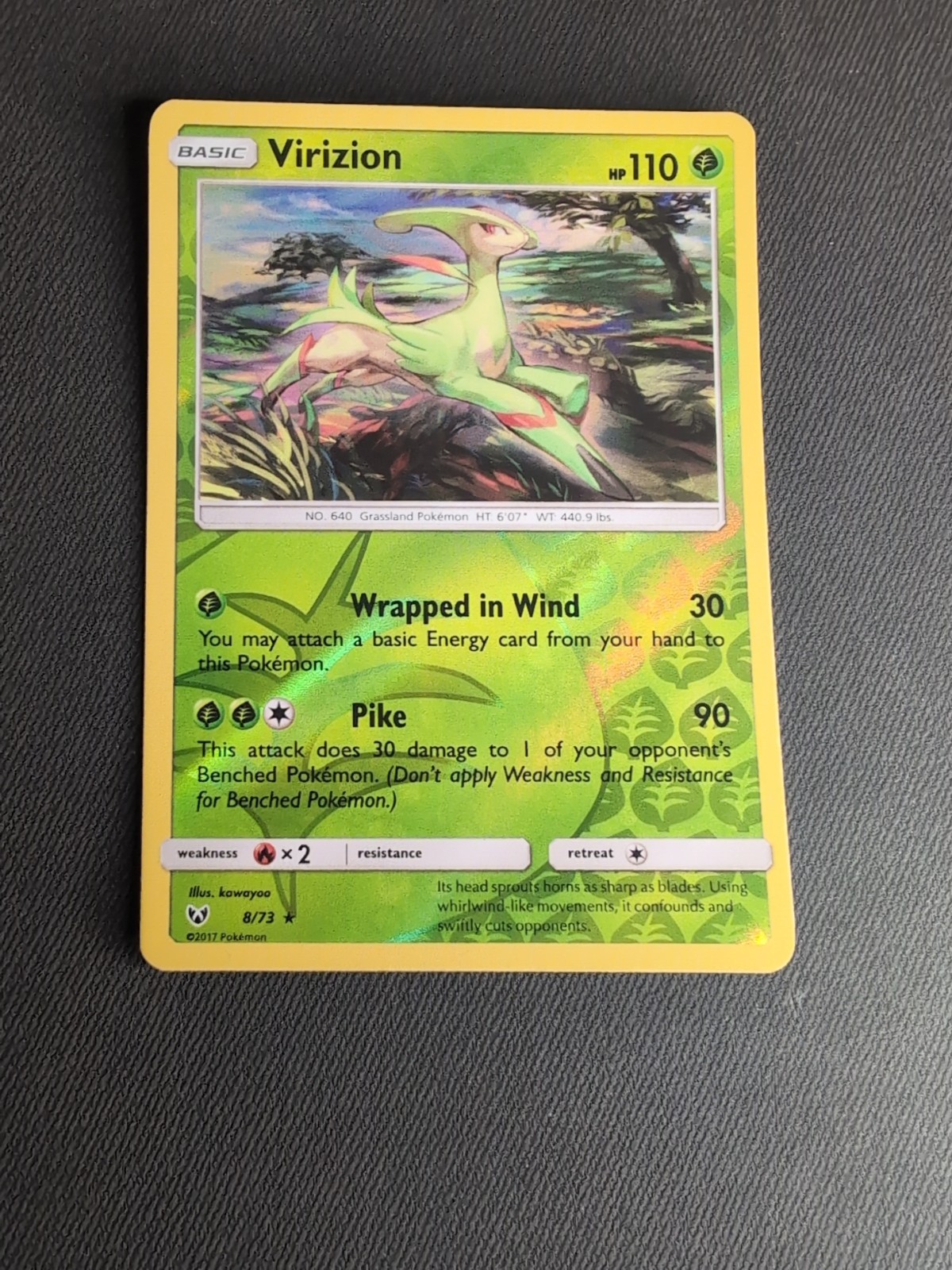 Virizion 8/73 Shining Legends Reverse Holo