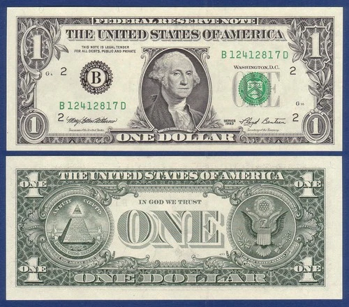 USA 1 Dollar 1993 UNC P. 490