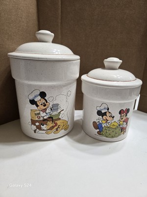 Vintage Set Of (2) 1980s Walt Disney Production Ceramic MICKEY Mouse...