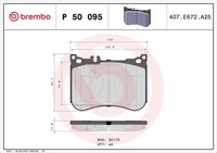 Bremsbelagsatz Scheibenbremse Prime Brembo P 50 095 FüR Mercedes W222 V222 R231