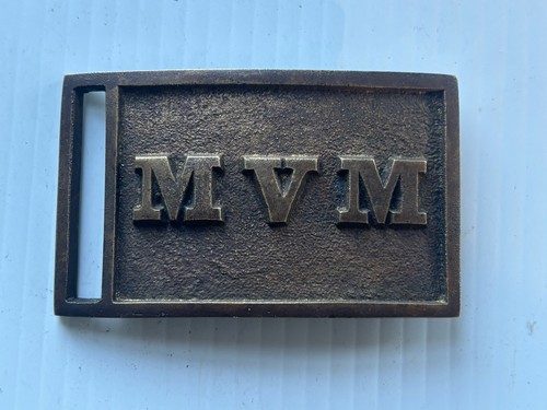 VINTAGE CIVIL WAR MASSACHUSETTS VOLUNTEER MILITIA BELT BUCKLE EARLY REPRODUCTION